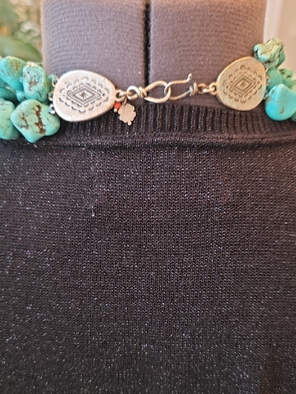Vintage Lucky Brand Turquoise Necklace & Earrings - Picture 7 of 7